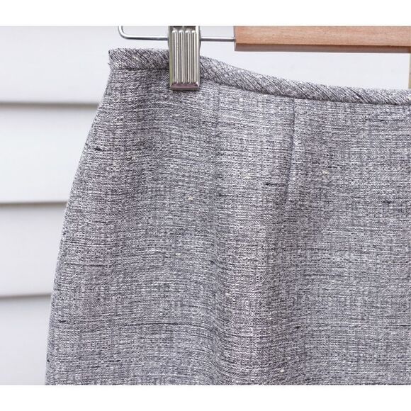 Vintage 90s Le Suit Silver Grey Midrise Pencil Skirt - Picture 3 of 6